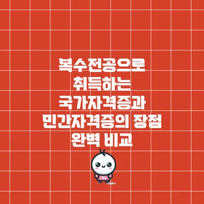 복수전공으로 취득하는 국가자격증과 민간자격증의 장점 완벽 비교