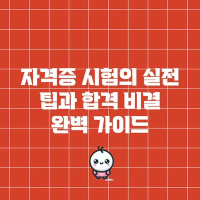 자격증 시험의 실전 팁과 합격 비결 완벽 가이드