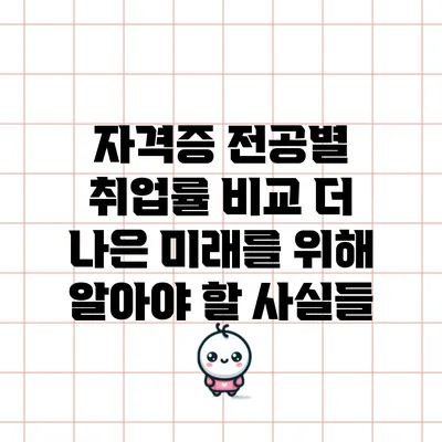 자격증 전공별 취업률 비교: 더 나은 미래를 위해 알아야 할 사실들