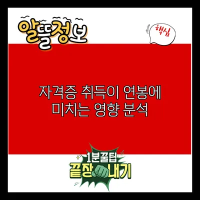 자격증 취득이 연봉에 미치는 영향 분석