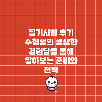 필기시험 후기: 수험생의 생생한 경험담을 통해 알아보는 준비와 전략
